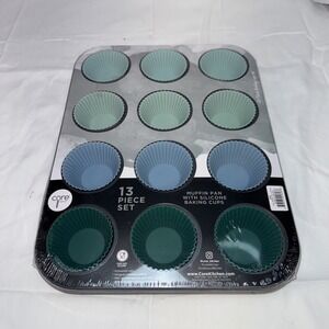 Core Kitchen Muffin Pan with 13 Silicone Baking Cups